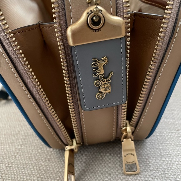 Coach Riley Lunchbox Bag In Colorblock dark denim multi - Picture 10 of 15